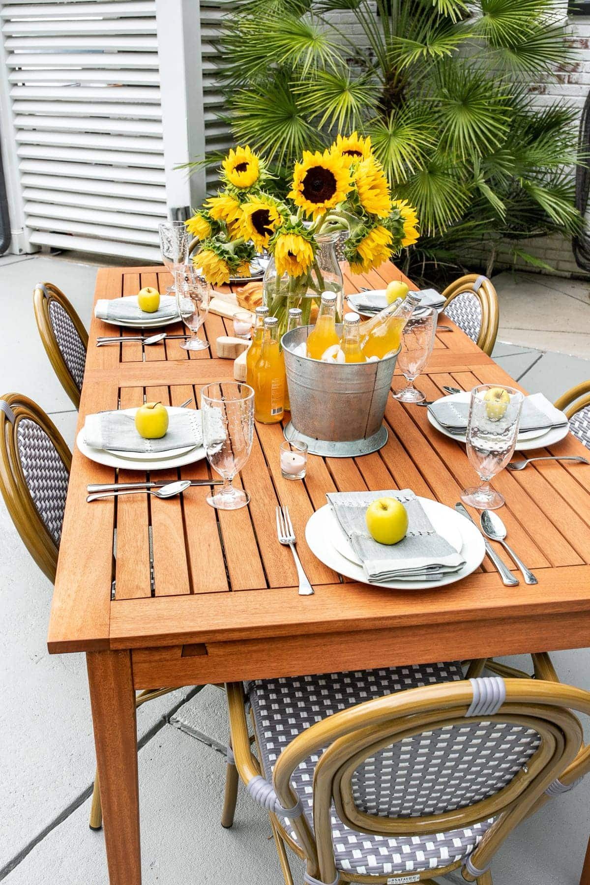 DIY Painted Concrete Patio Update & Summer Al Fresco Tablescape