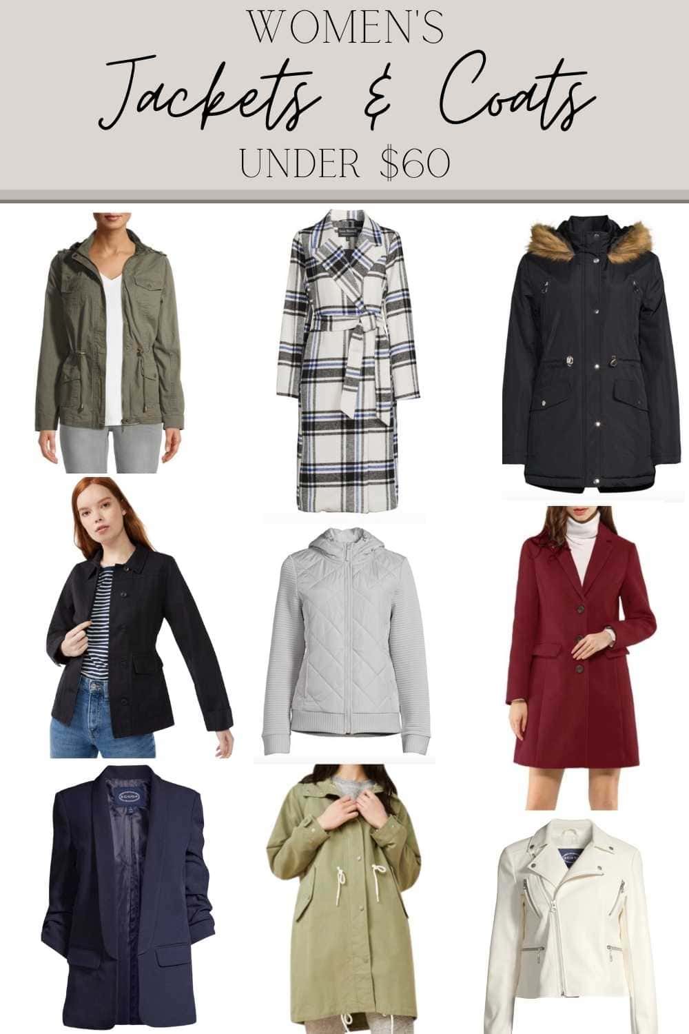 fall jackets and coats for women under $60