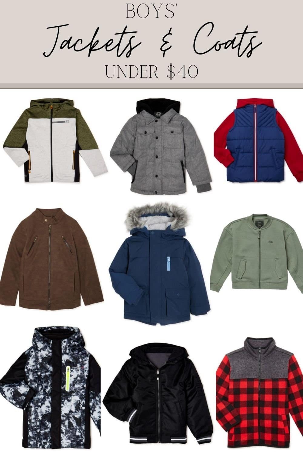 fall jackets and coats for boys under $40