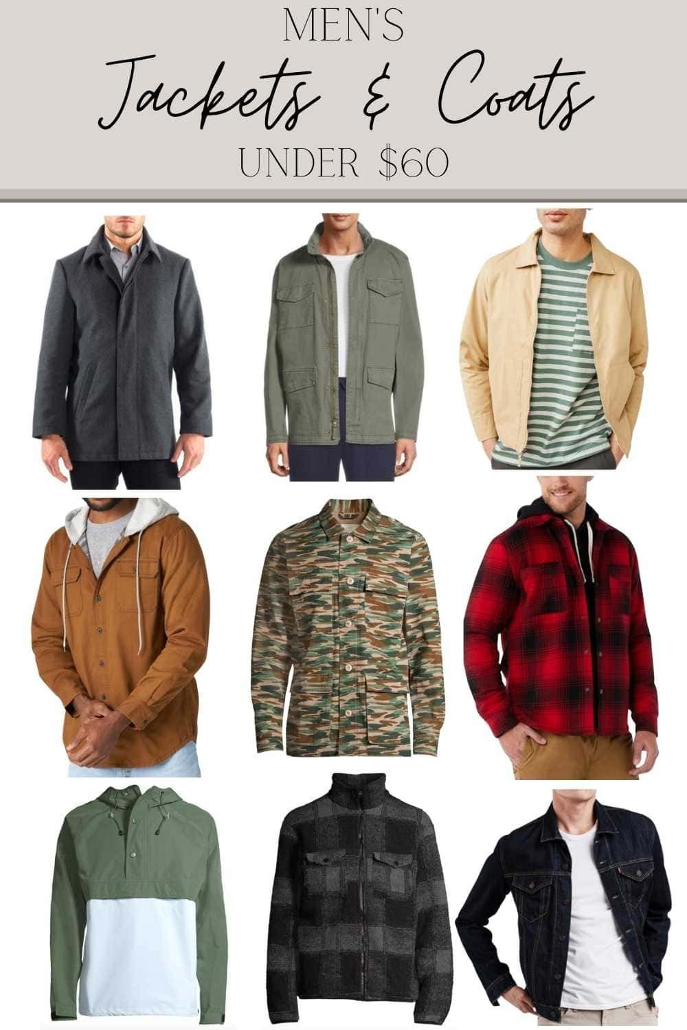 fall jackets and coats for men under $60