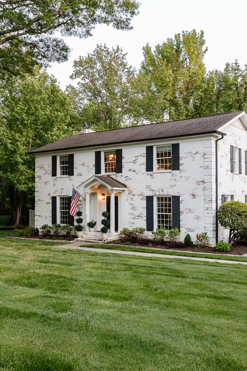 plush grassy lawn makeover after 1 year of growth