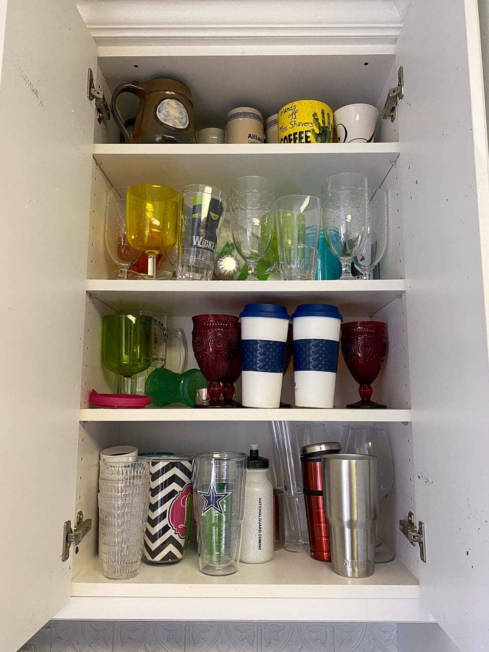 Kitchen Organization Makeover | Cups Before