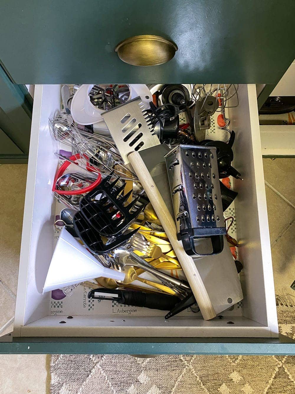 Kitchen Organization Makeover | Utensil Drawer Before