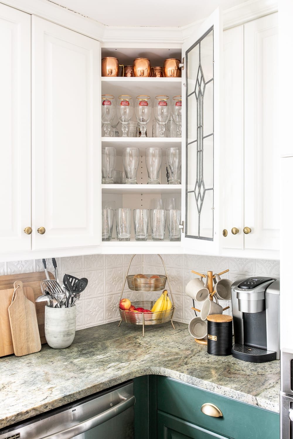 Kitchen Organization Makeover | Glassware Organization
