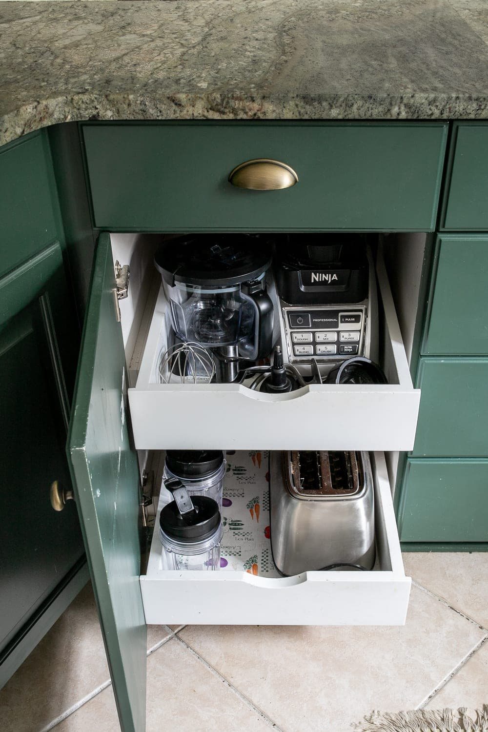 Kitchen Organization Makeover | Small Appliance Cabinet Organization