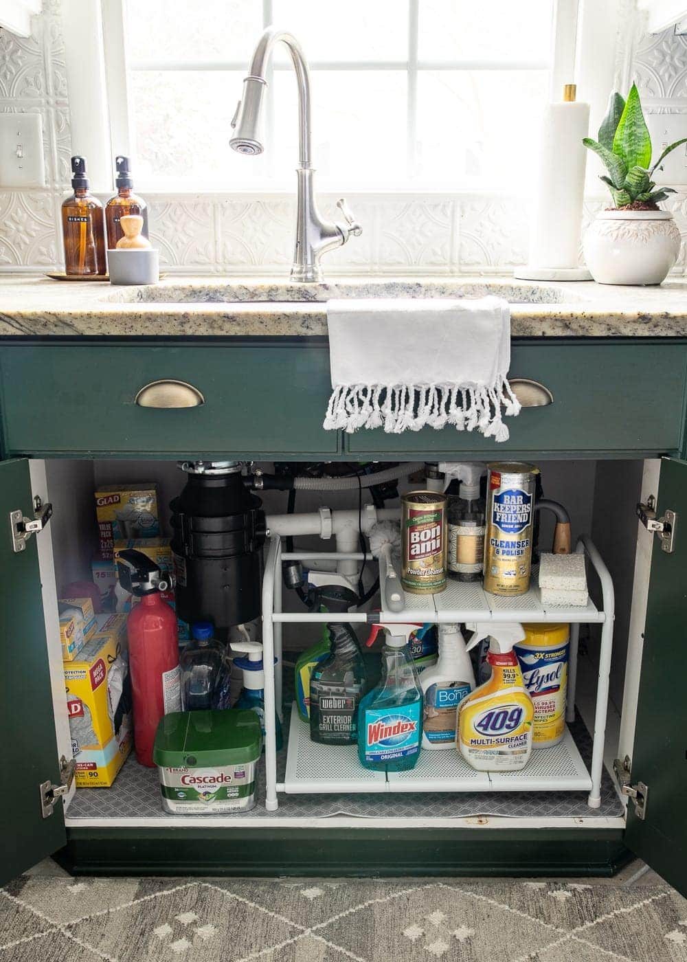 Kitchen Organization Makeover | Under Sink Cabinet Organization