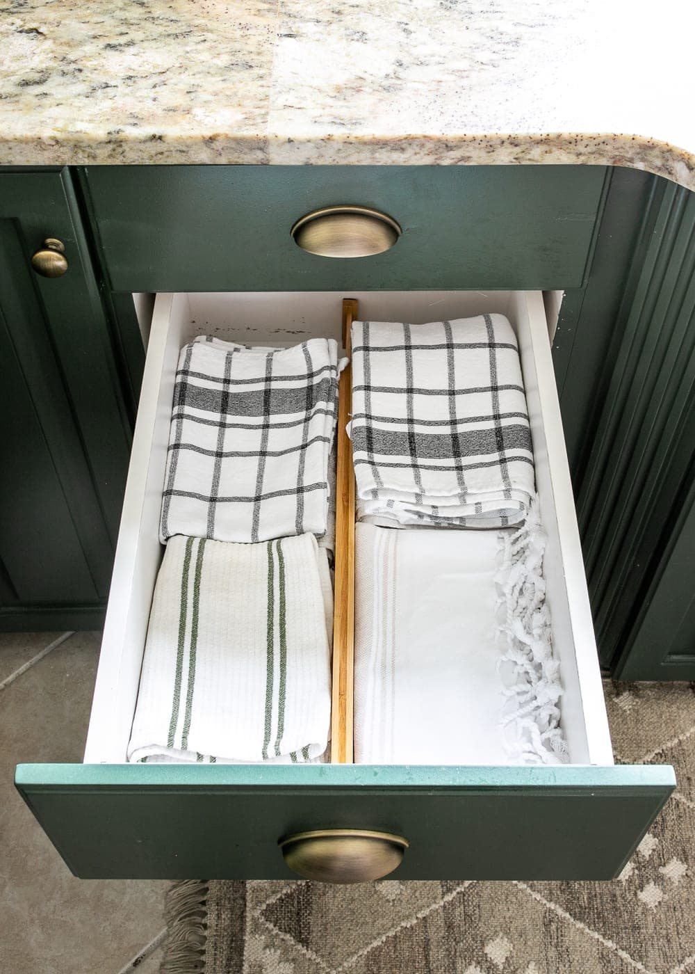 Kitchen Organization Makeover | Dish Towel Organization