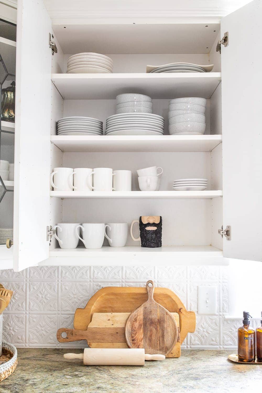 Kitchen Organization Makeover | Dishes Cabinet Organization