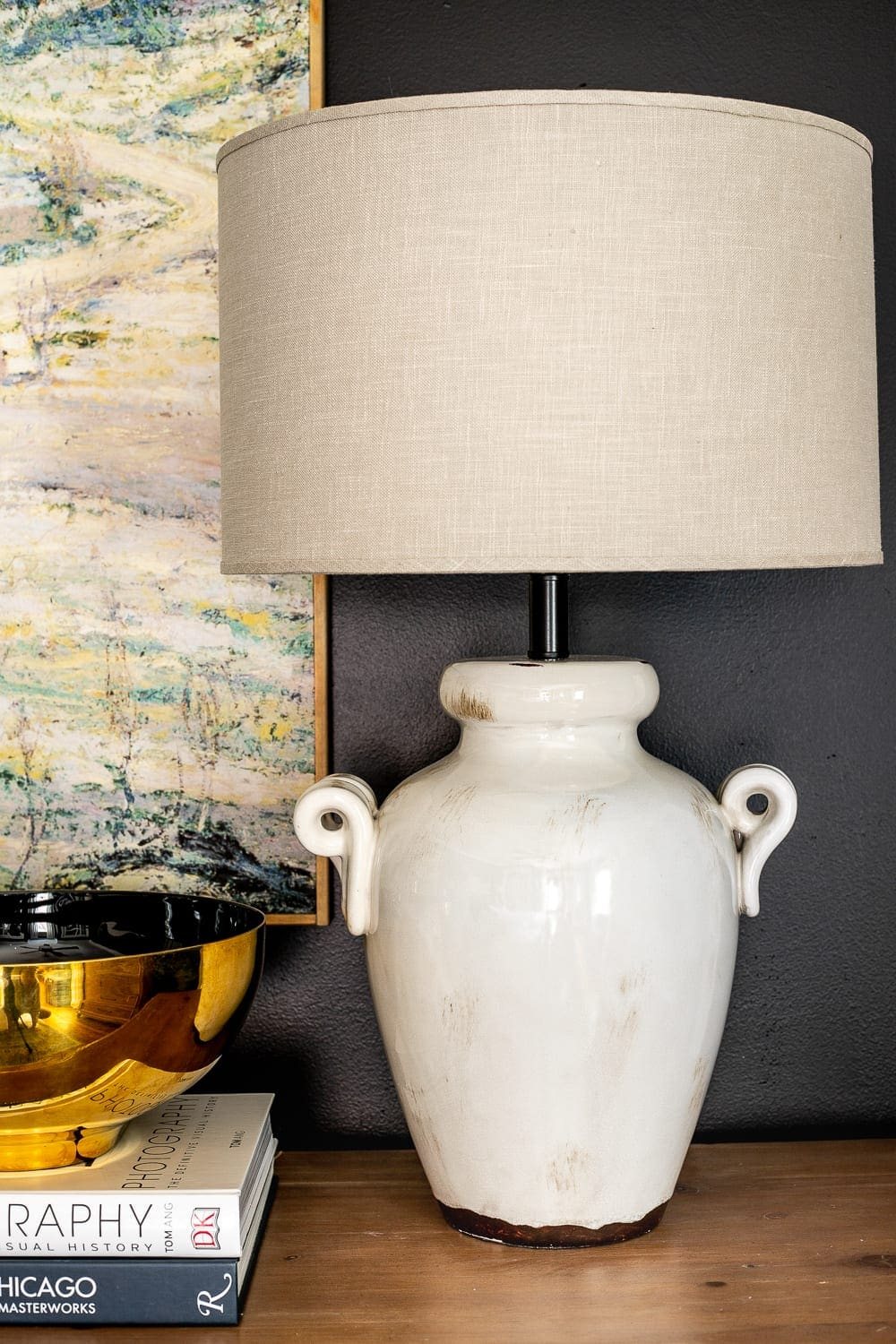 master bedroom table lamp on dresser