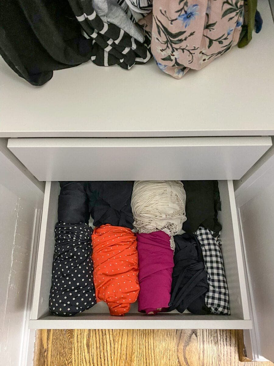 Small Master IKEA Closet Using Billy Bookcases