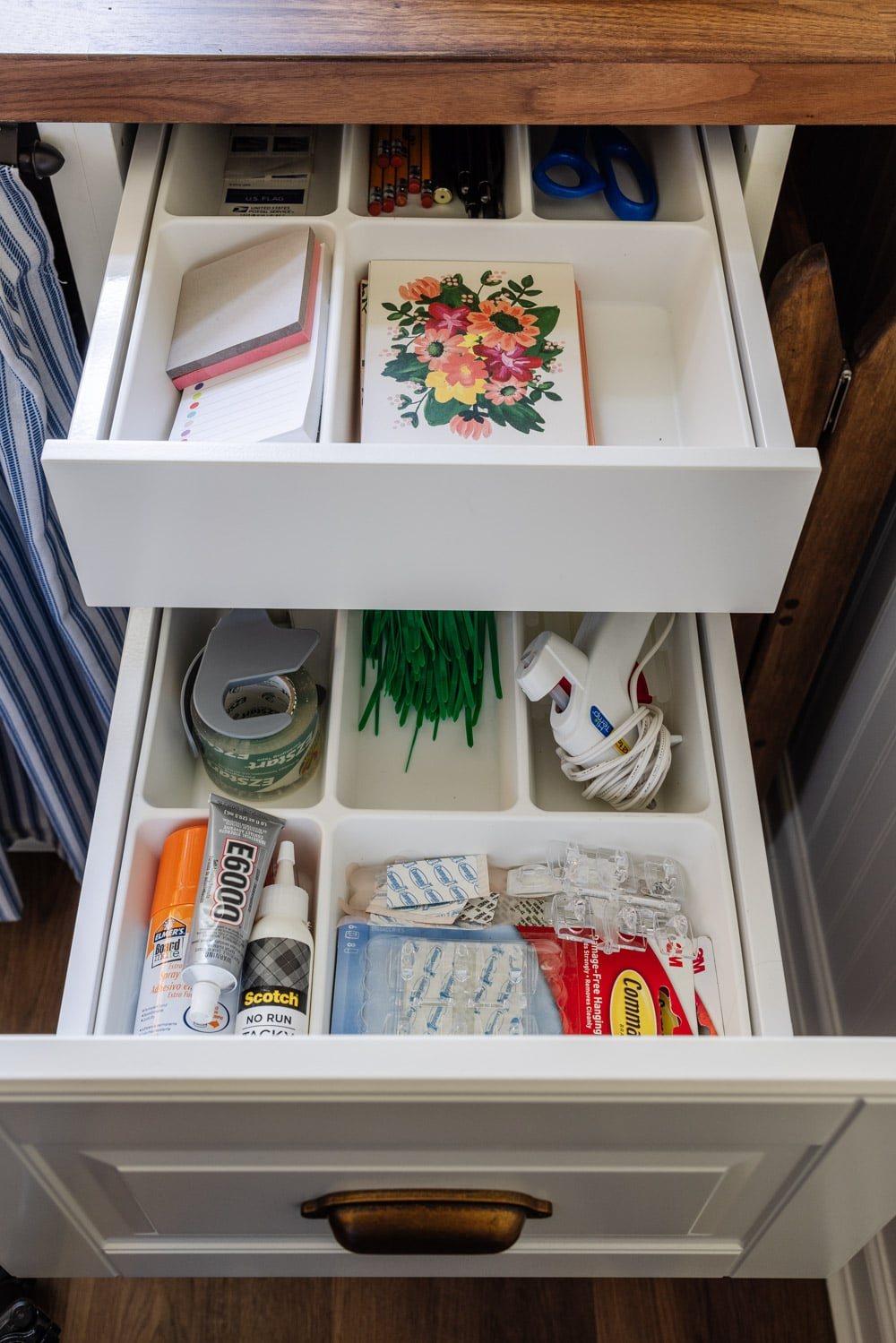 small laundry room organization - junk drawer