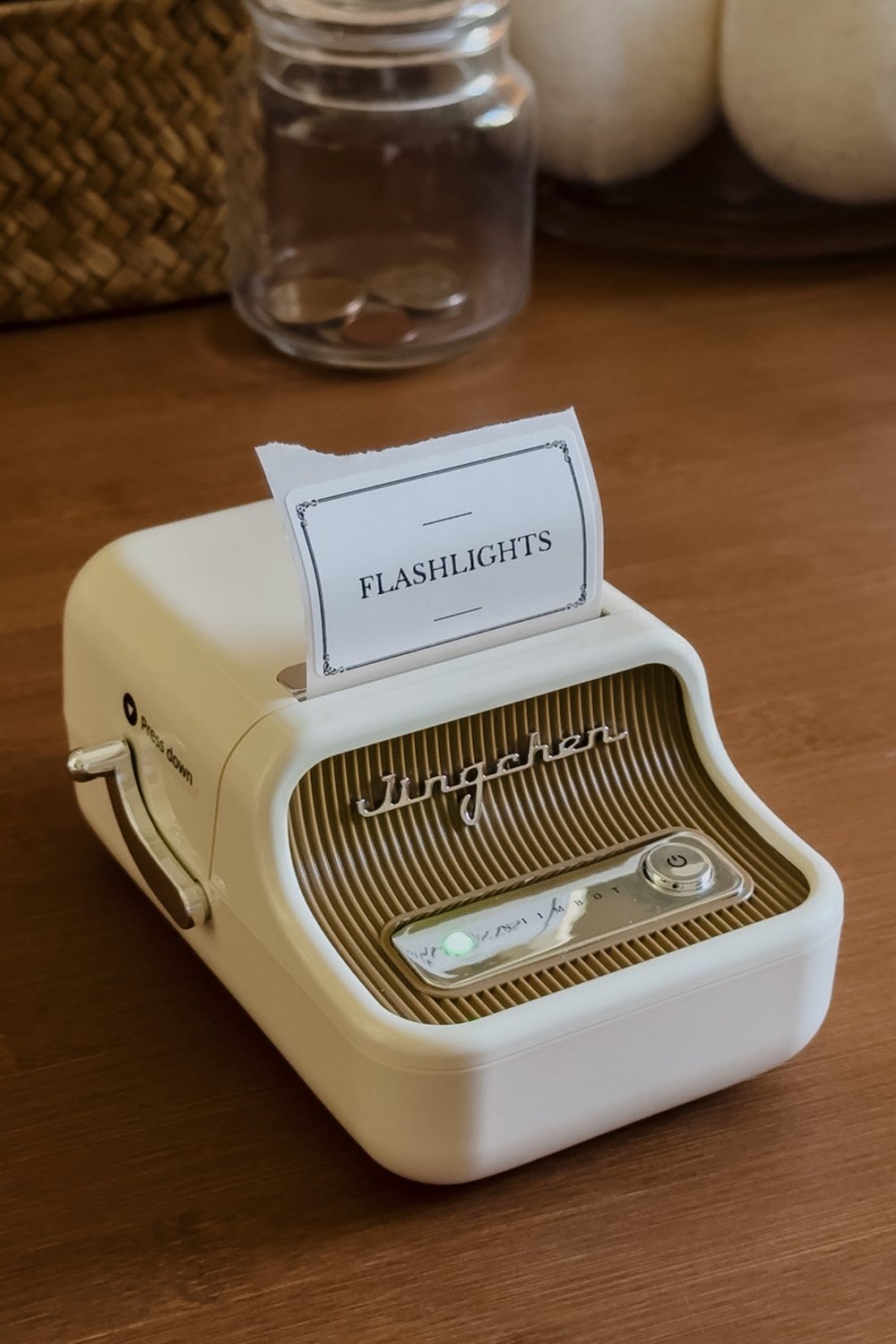 small laundry room organization label maker