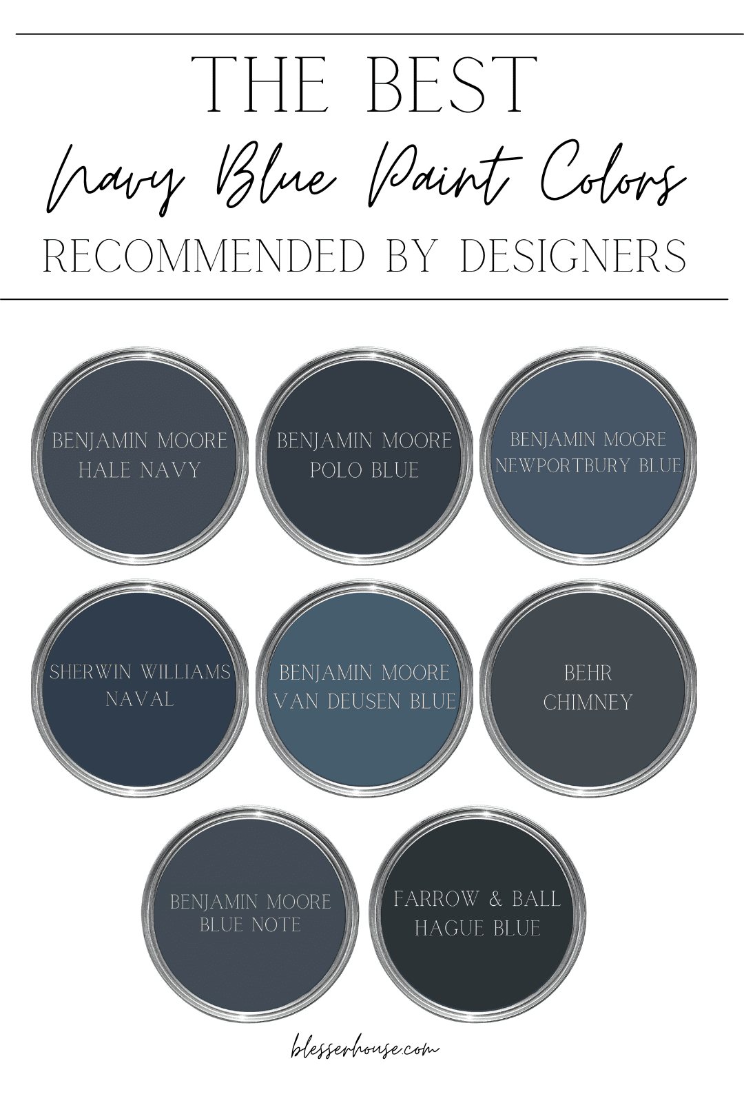 The best navy blue paint recommended by designers