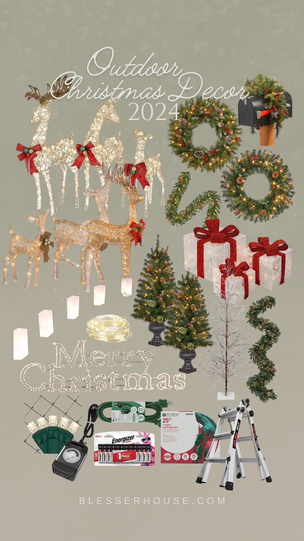 elegant outdoor Christmas decor
