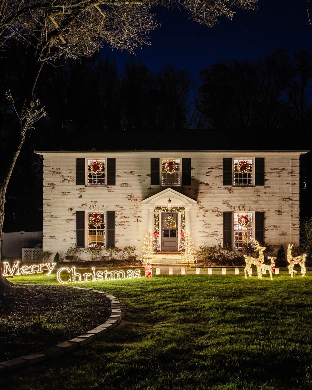 outdoor Christmas lights without ladder