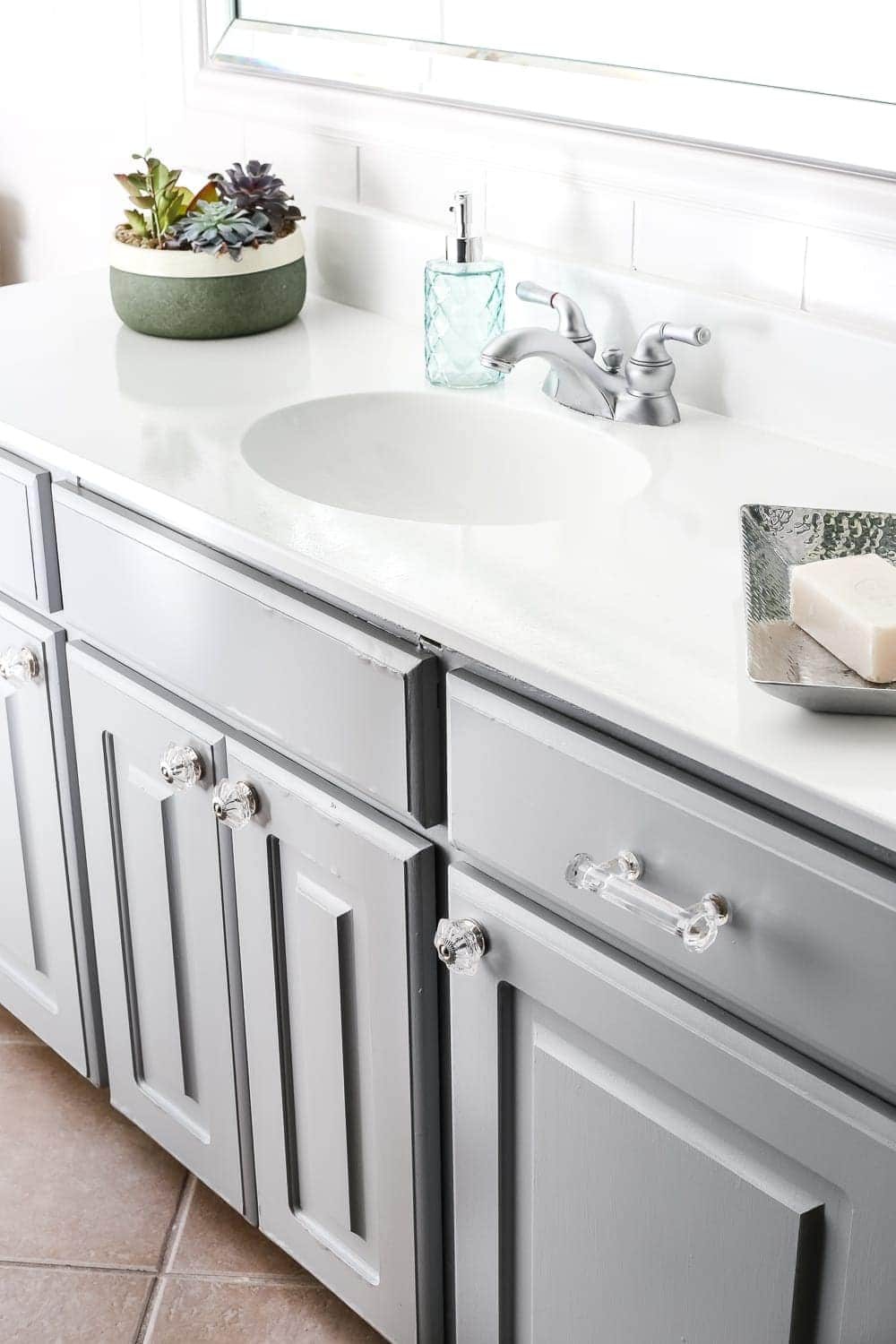 Painted Cabinet Bathroom Update