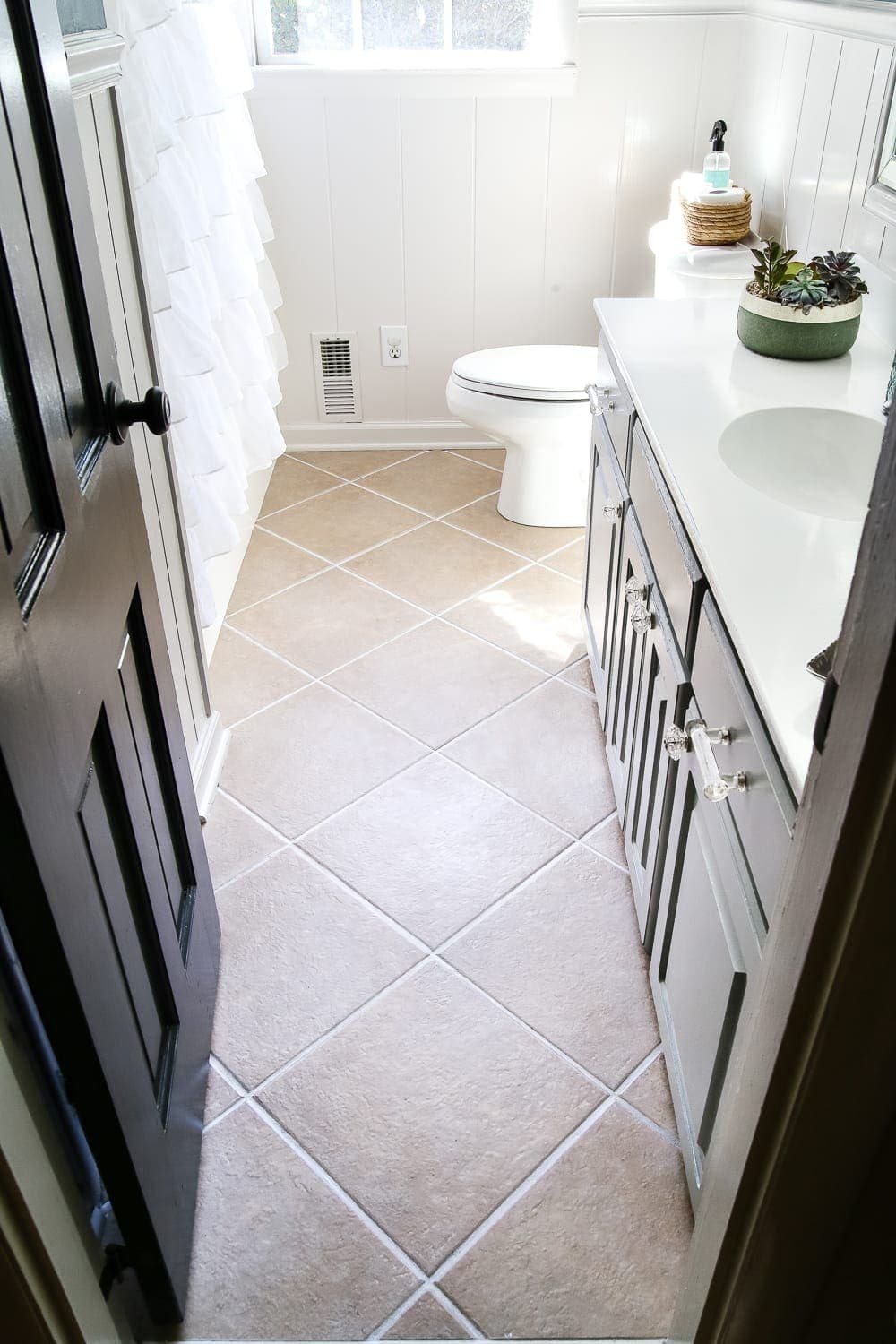 Painted Tile Grout Refresh