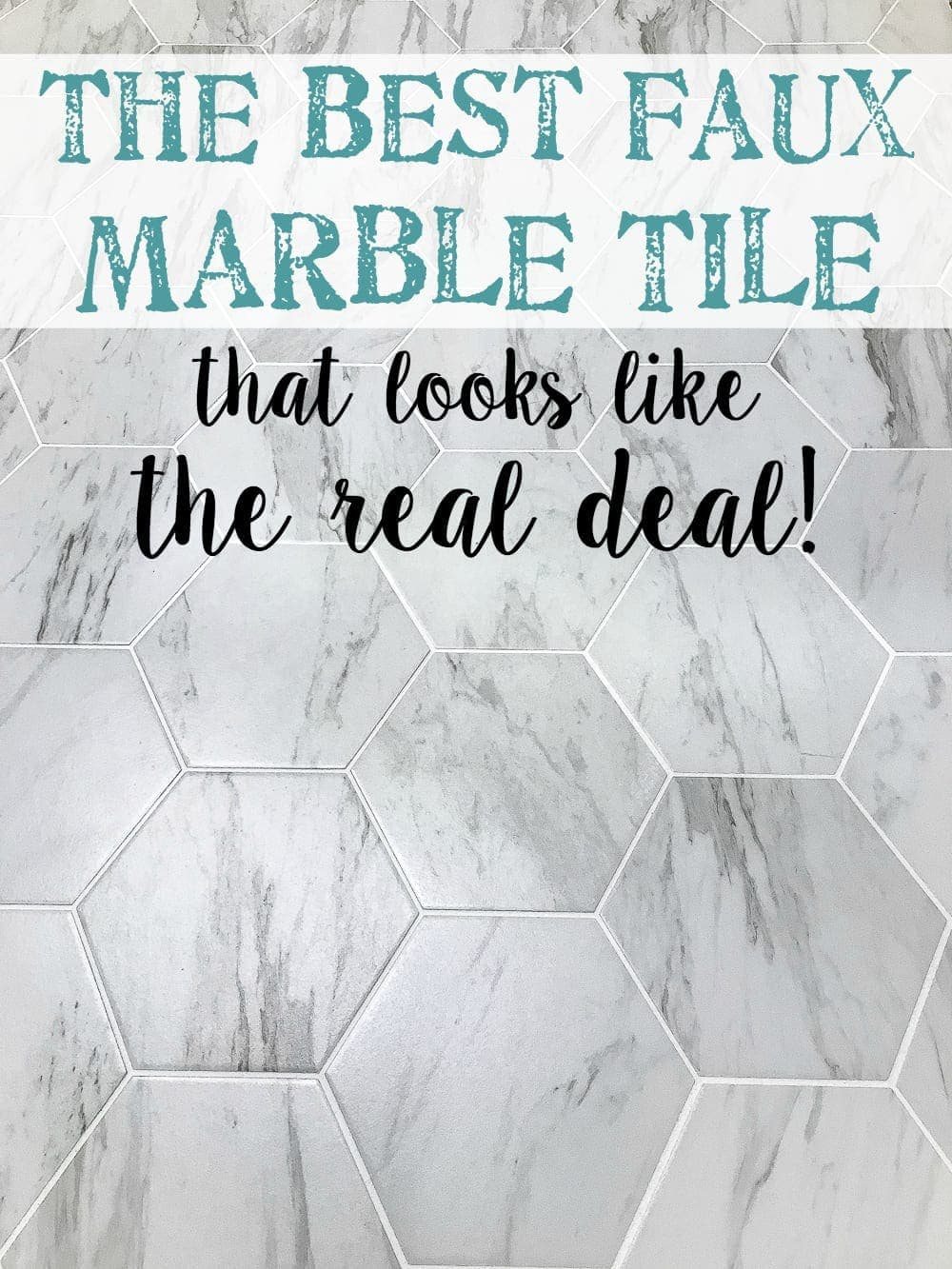 The Best Faux Marble Tile | unigumushane.com - A dated powder room floor gets a modern classic refresh with faux marble tile & why hiring a contractor is sometimes cheaper than DIY.