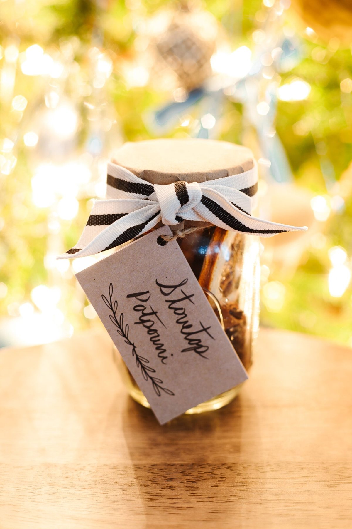 stovetop potpourri mason jar gift