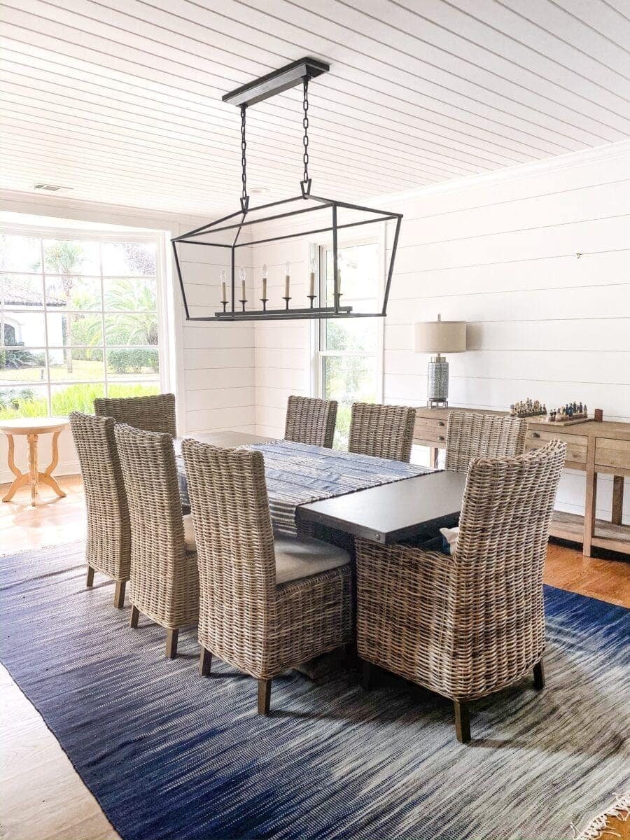 Sea Island Coastal House Tour | coastal dining room
