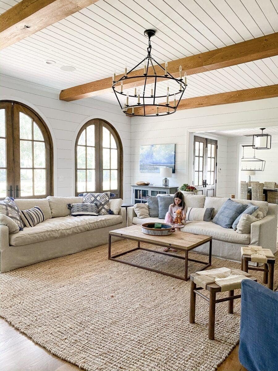 Sea Island Coastal House Tour | coastal living room