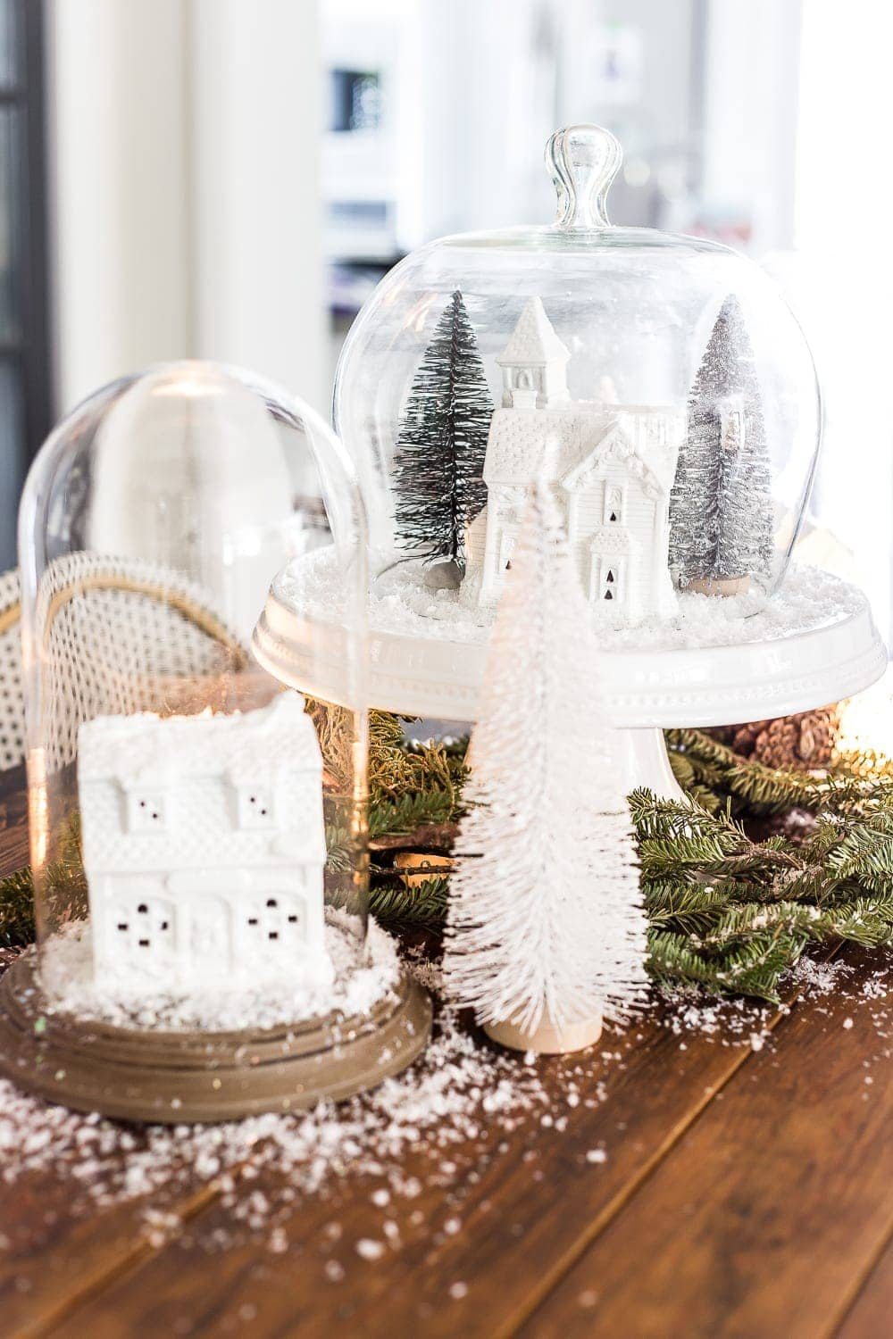 Seasonal Simplicity Christmas Living Room | unigumushane.com - A tour of a neutral Christmas living room with simple, natural decor, mercury glass, and a modern rustic vibe. #christmaslivingroom #neutralchristmas #christmasdecor