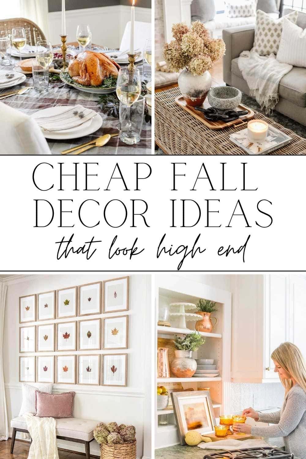 A round-up of simple DIY crafts and cheap fall decor ideas to make your home feel cozy and inviting using (mostly) what you already have.