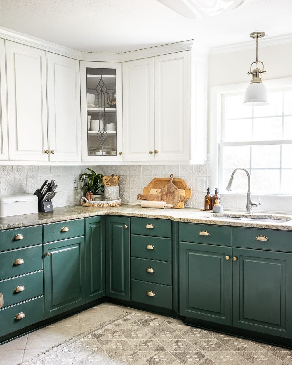 diy backsplash using pressed tin paneling