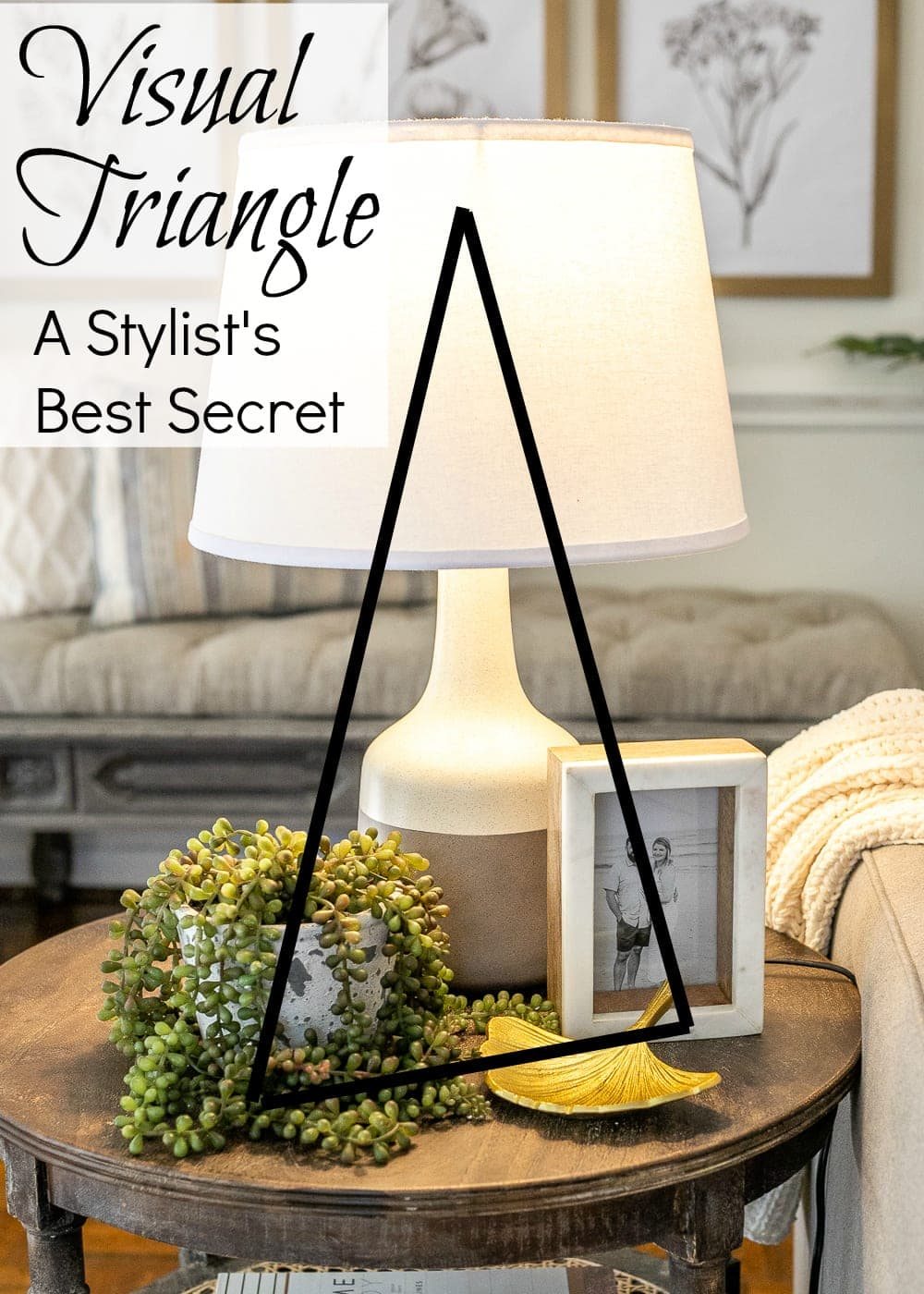 the visual triangle and how to style end tables