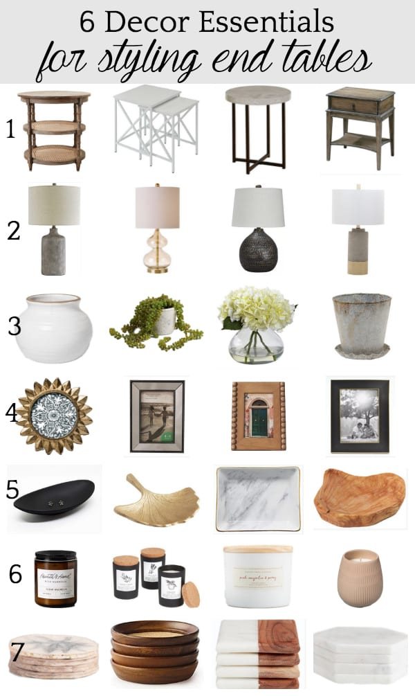 6 decor essentials for end table decor ideas