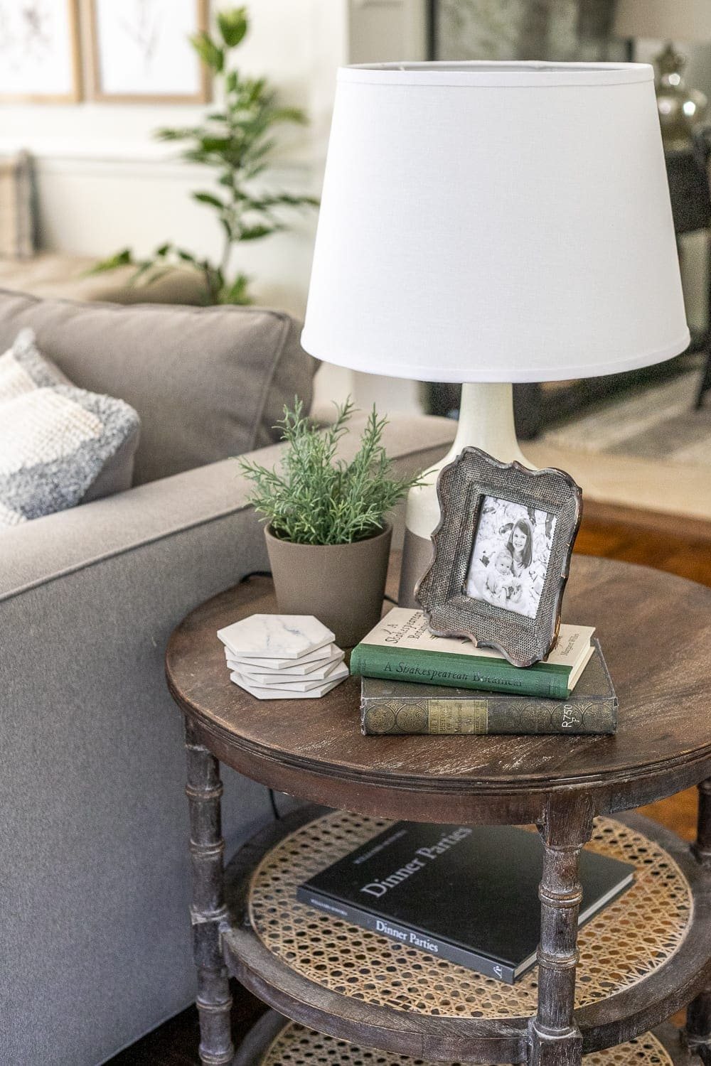 how to decorate an end table