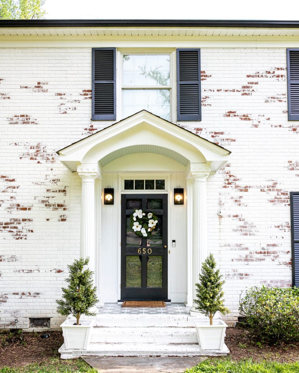 Porch makeover using porch paint