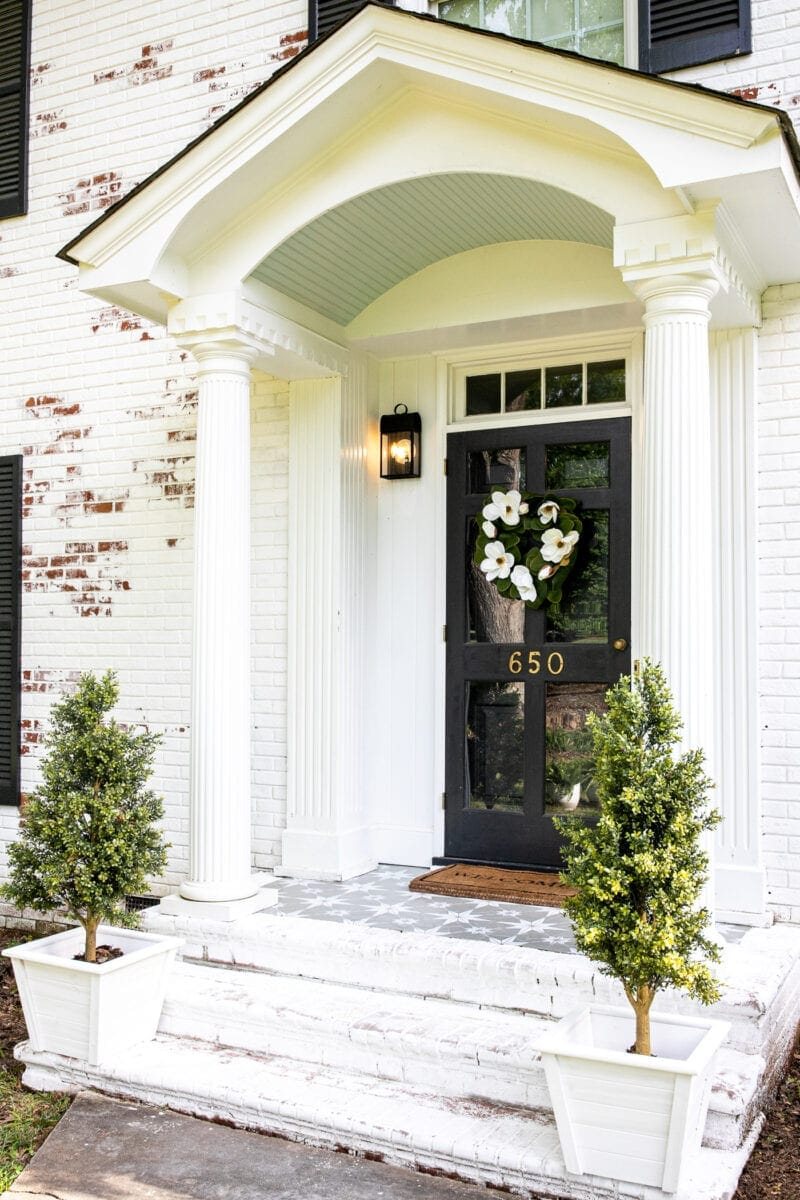 DIY Stencil Painted Porch Floor with Porch Paint