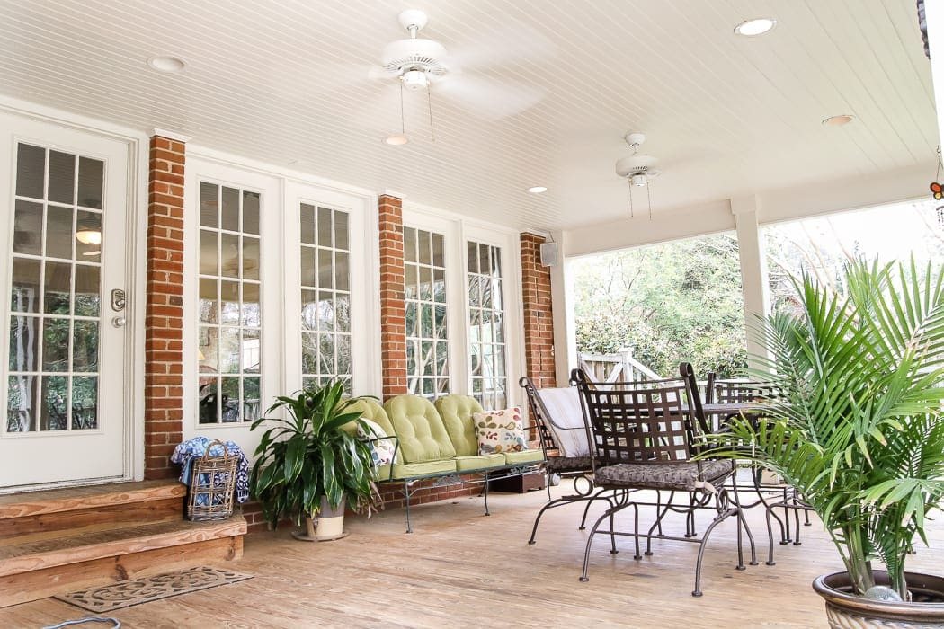 back porch before