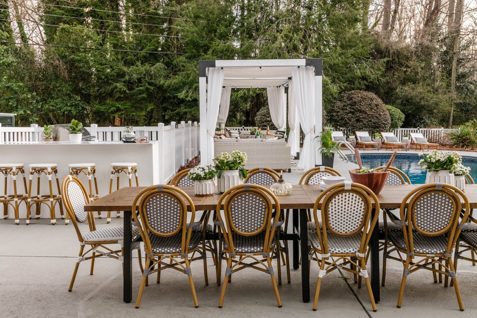 backyard swimming pool makeover
