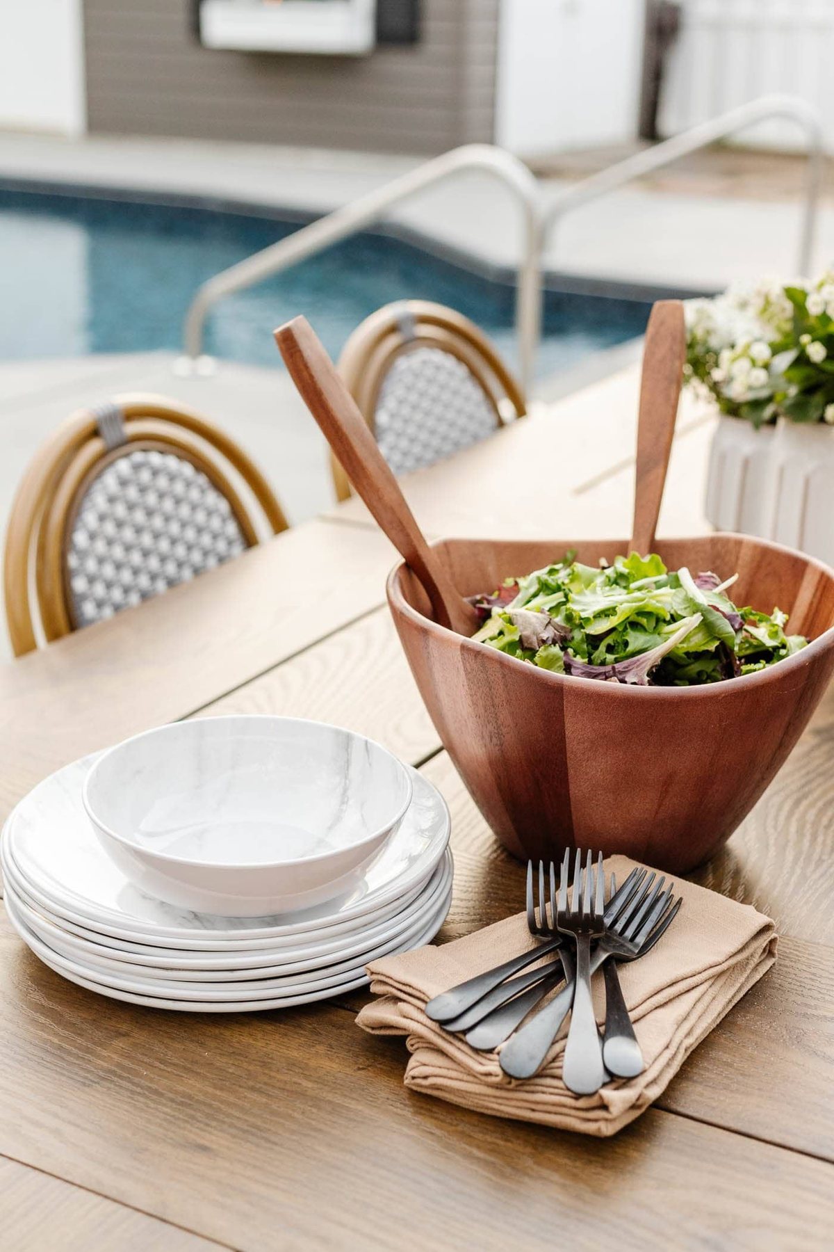 better homes and gardens outdoor decor on a patio table