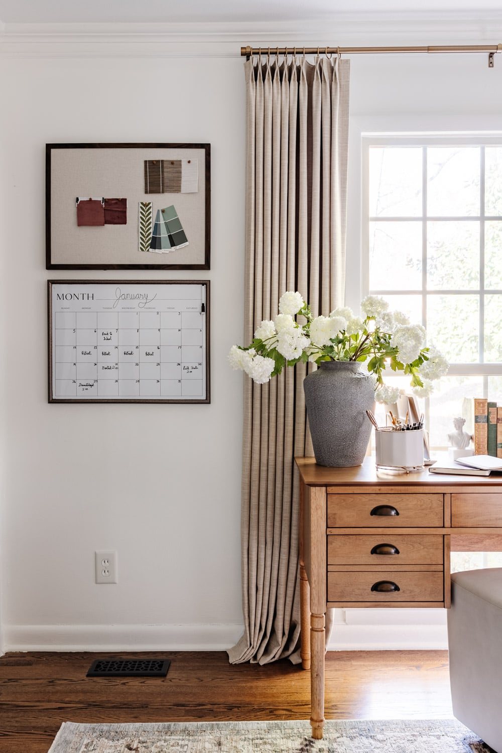 home office board interior design samples