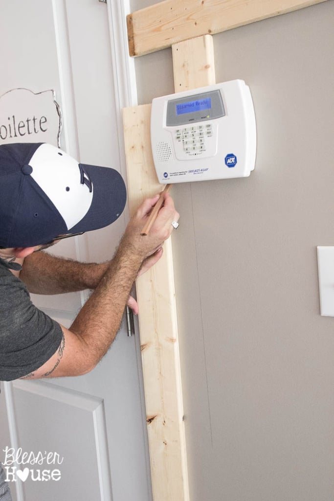 measure and cut batten to fit around wall obstacles