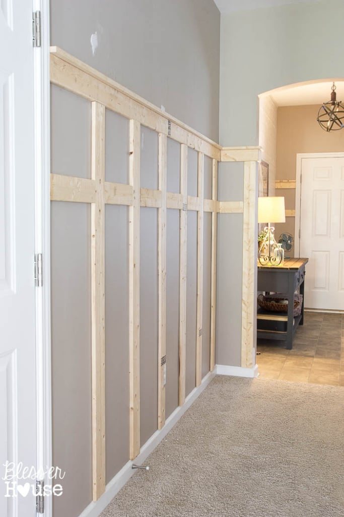 installing board and batten wainscoting before painting