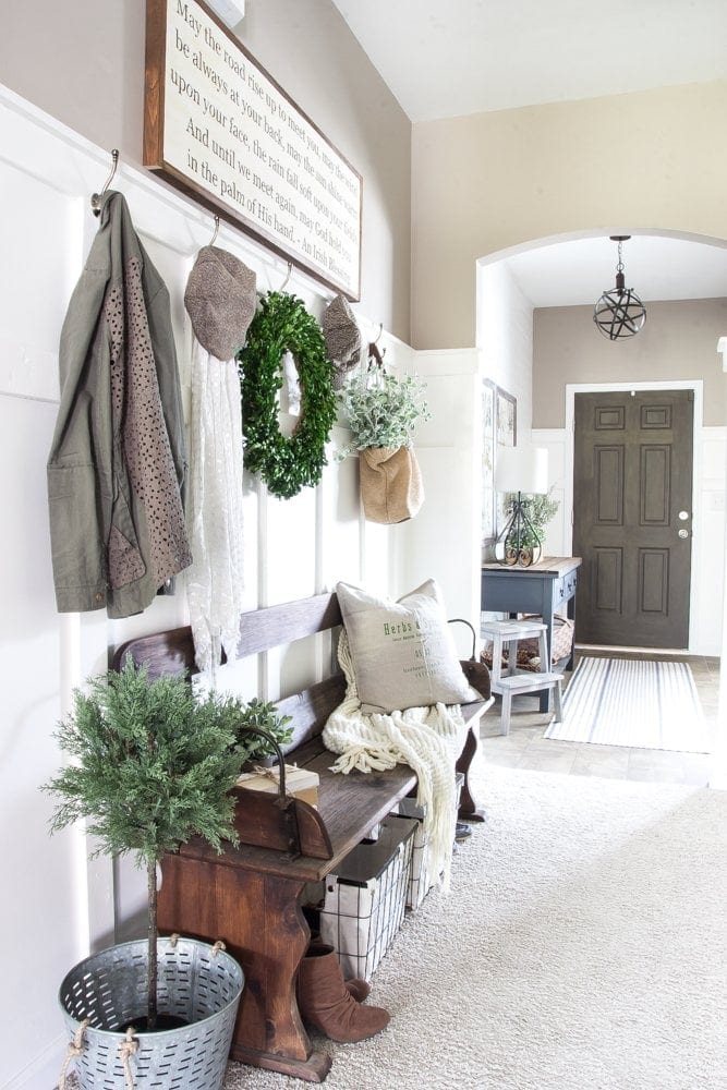 board and batten wainscoting in a hallway