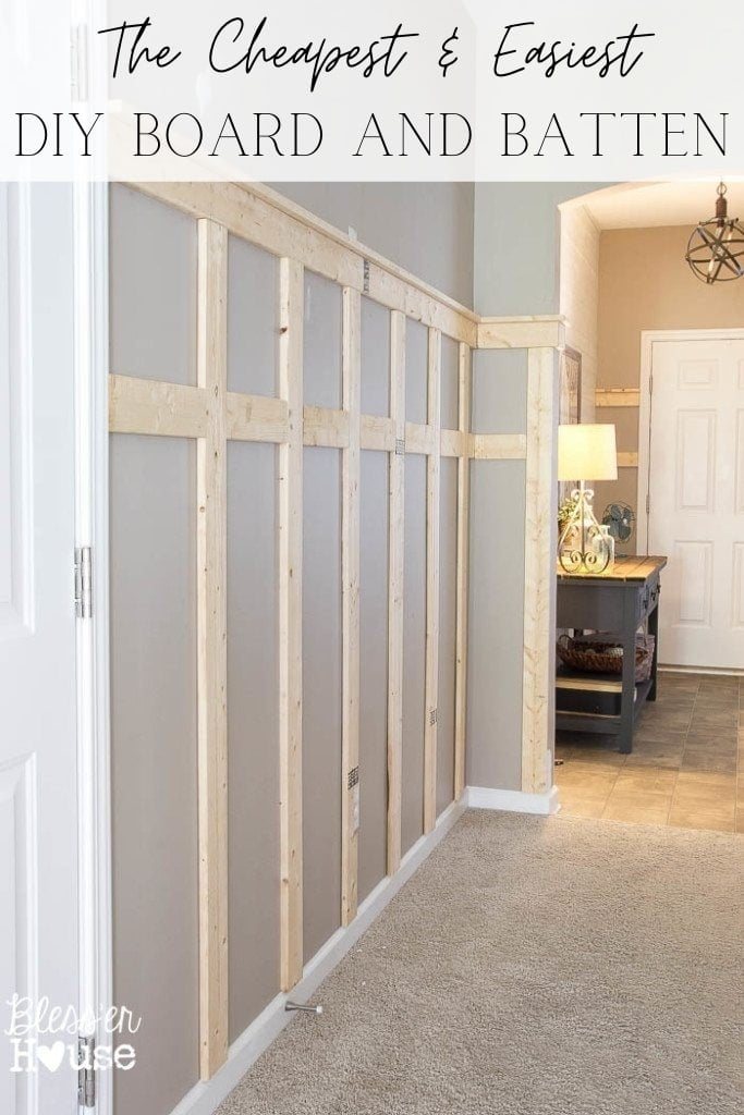 Cheapest and Easiest DIY Board and Batten - 8 simple steps to take the guess work out of building cheap board and batten to add character and timeless detail to plain walls.