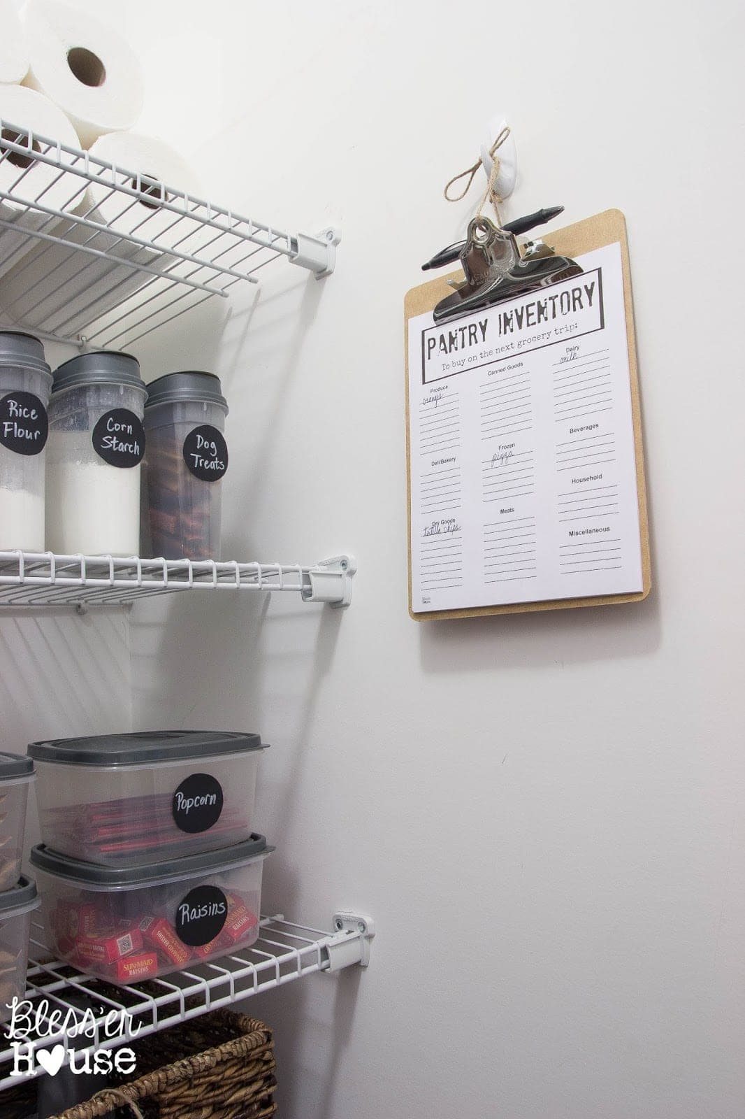 Unigumushane | The Cheapest Way to Organize a Pantry + Free Printable