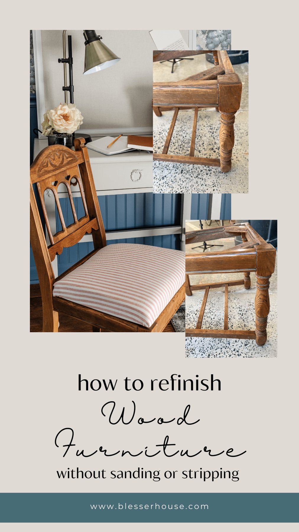 how to refinish wood furniture without stripping