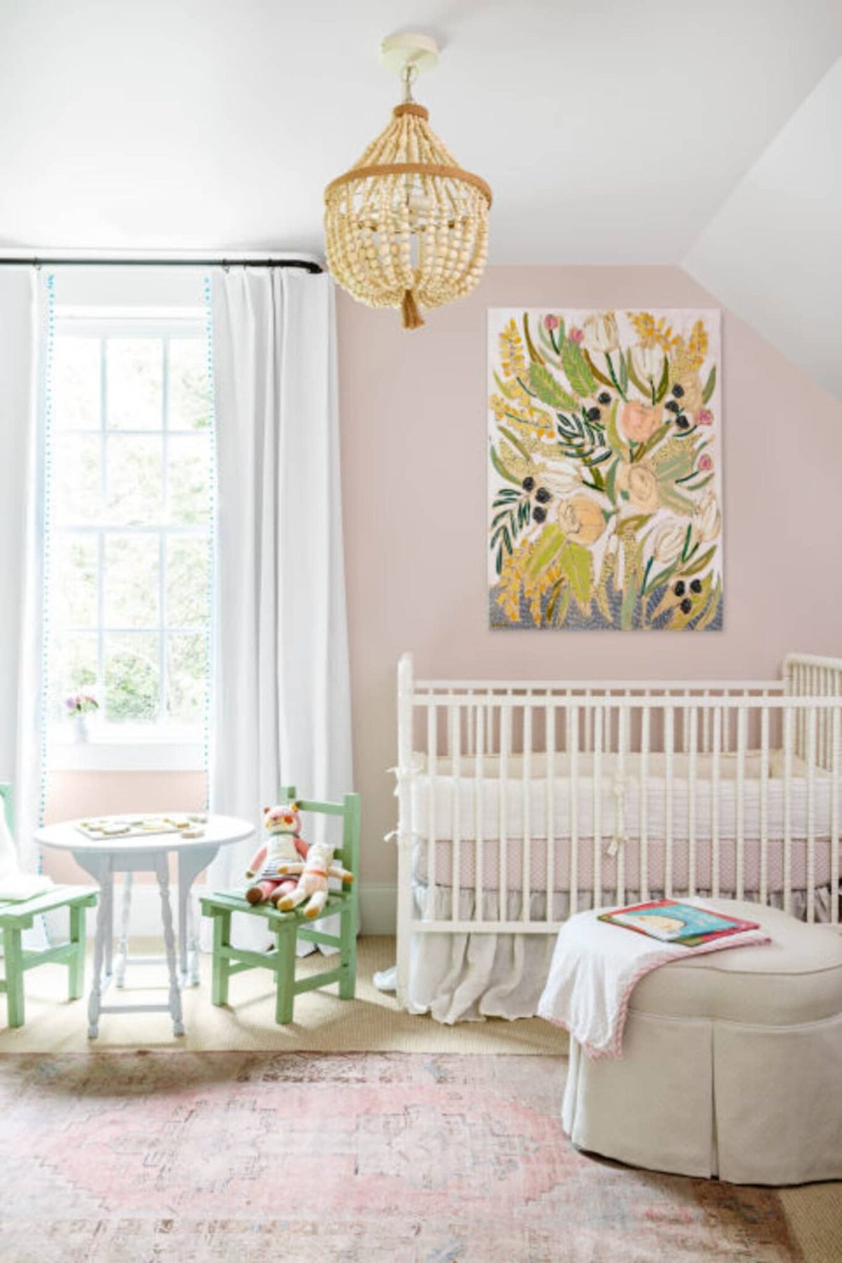 Sherwin Williams Intimate White - pink nursery