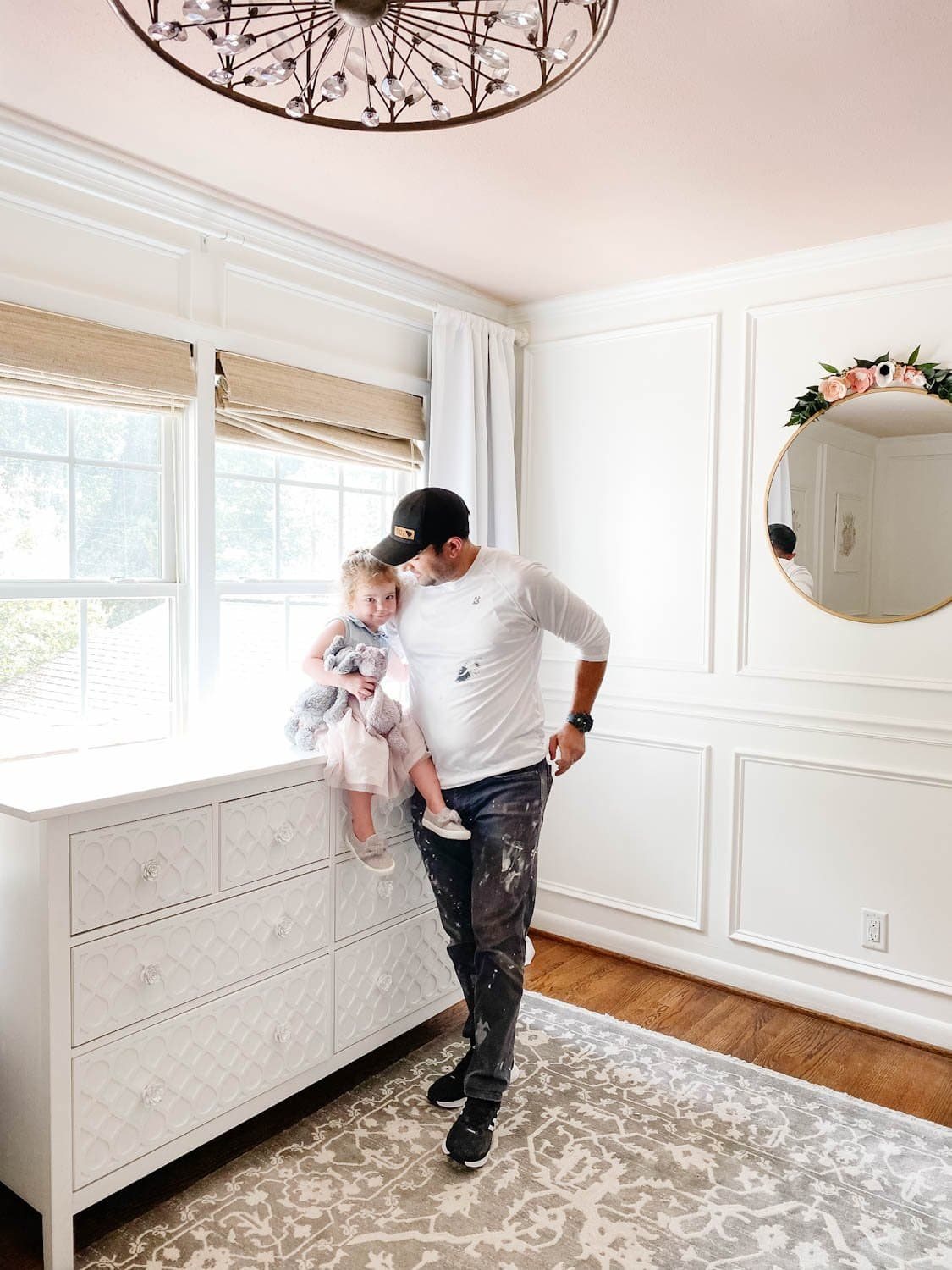 blush paint on ceiling