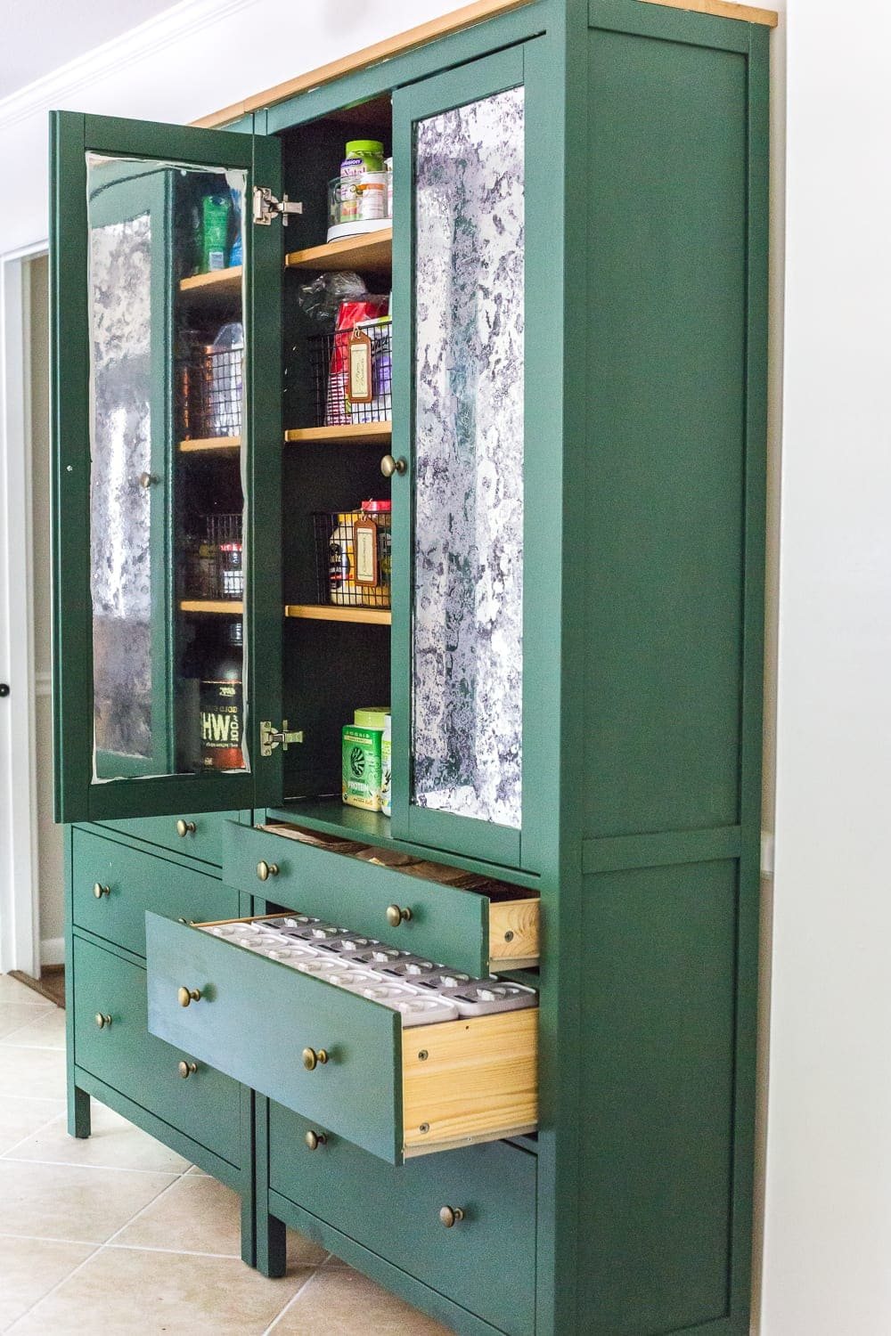 IKEA Hemnes Pantry Cabinet Organization
