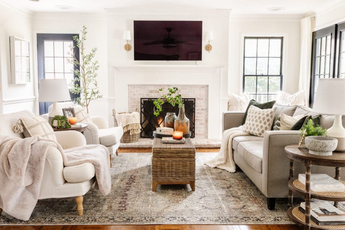 neutral winter living room