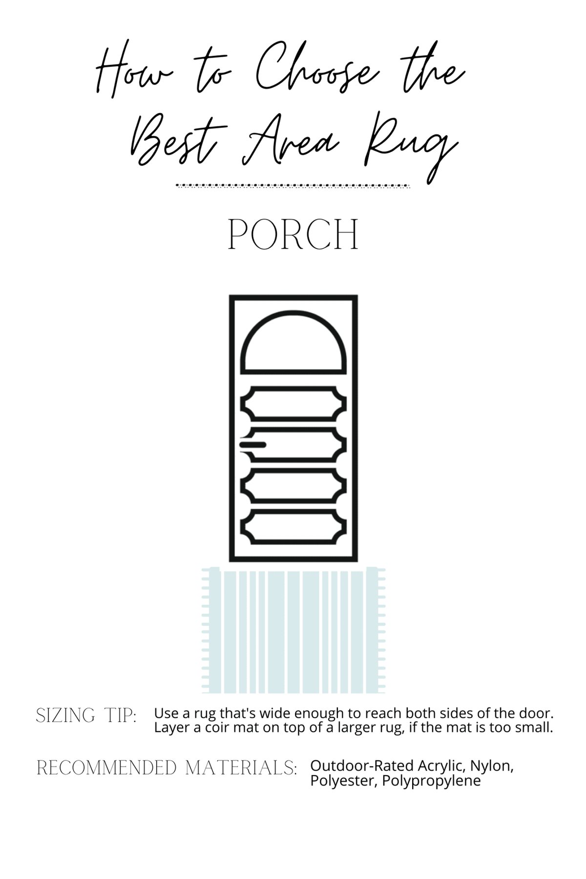 how to choose a rug for the porch