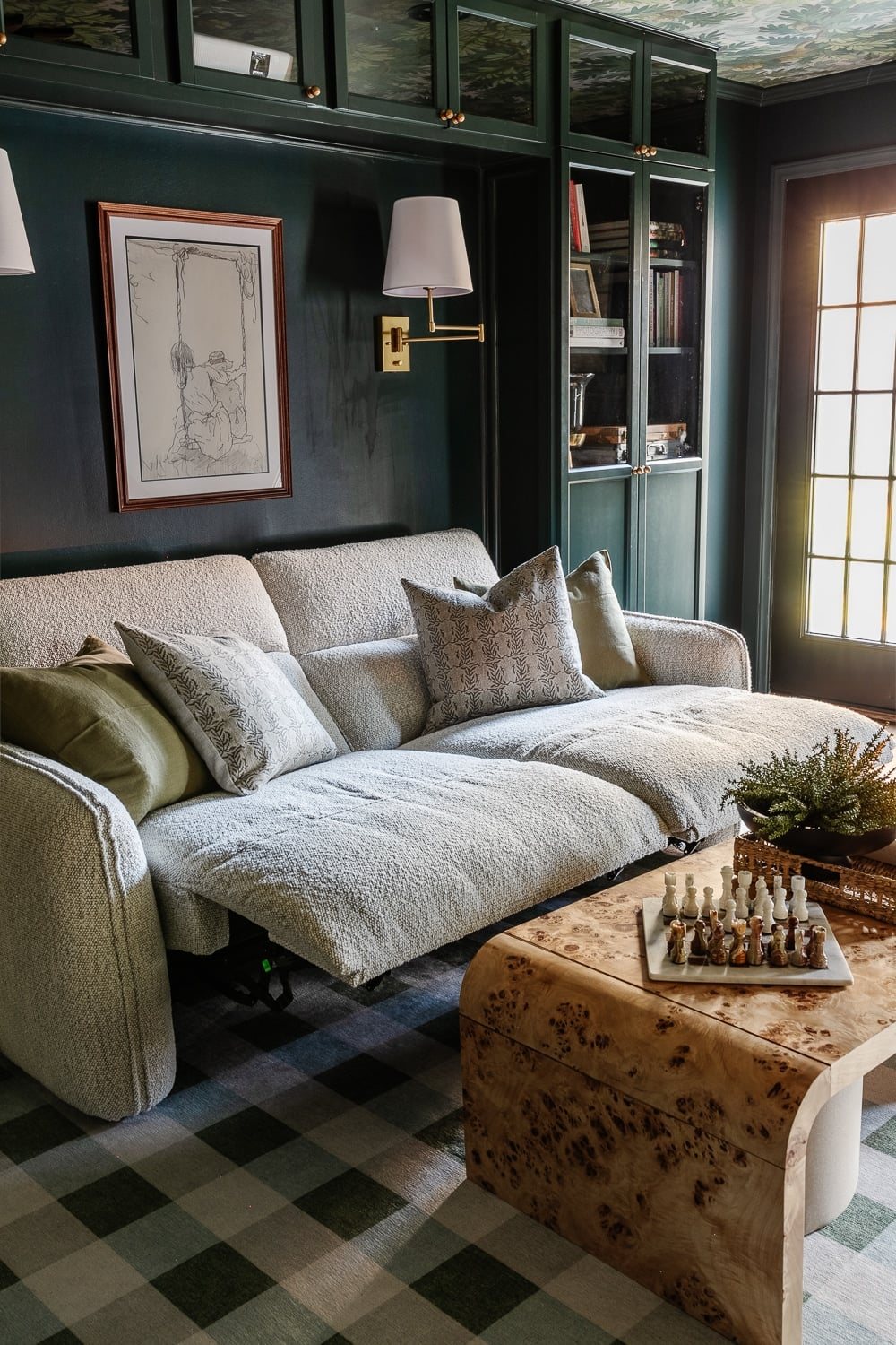 best reclining sofa with modern style in a media room