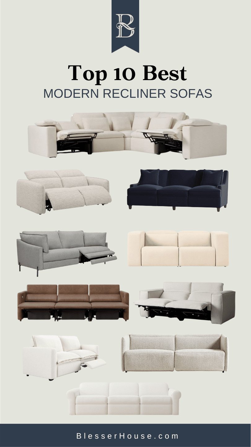 top 10 best reclining sofas with modern style